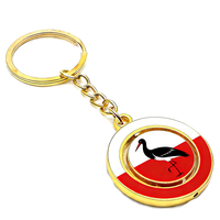 Porte-clés Cheval Blanc Polonais en Métal Plaqué Or, Vente Directe Usine, Idéal Cadeau d'Affaires, Souvenir de Pologne