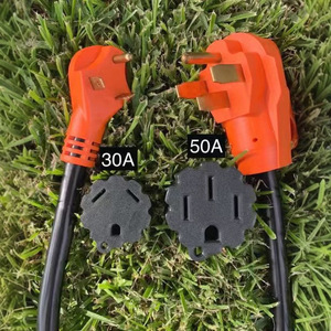 Protector de Enchufe para RV 30A 50A, Juego de Enchufes de Corriente para Exteriores con Adaptador de Puesta a Tierra - Product Image 1