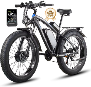 Bicicleta Eléctrica KAIYI 2025 de 26'' de Aluminio con Doble Batería de Litio de 25AH, Estilo Retro Vintage, Neumáticos Anchos, Transmisión por Correa de 26 Pulgadas - Product Image 1