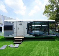 Maison préfabriquée moderne de luxe en structure acier ultra-intelligente N28, habitation en capsule écologique pour hôtel, parc, logement ou bureau