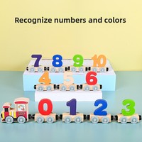 Train magnétique numérique éducatif pour enfants (4-6 ans) – Jouet de construction à assembler avec lettres, à tirer, en boîte colorée