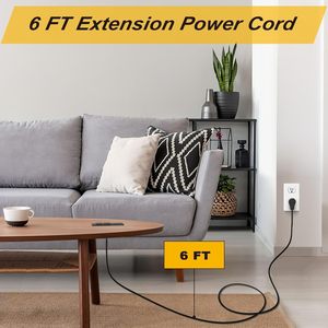 Multiprise encastrable <span class=keywords><strong>de</strong></span> bureau US <span class=keywords><strong>de</strong></span> 1,8 m avec deux prises CA et ports USB-C/A PD pour la maison - Product Image 4
