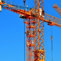 Grue à tour Hammerhead QTZ80, capacité de levage de 6 tonnes, machinerie de construction pour la construction de bâtiments de grande hauteur, certifiée CE