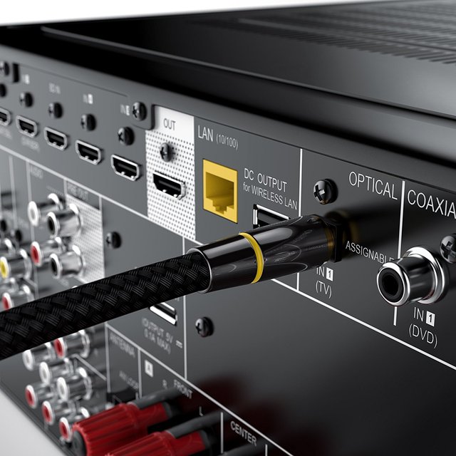 Digital Optical Audio/Video SPDIF Output Cable with Gold Plated Connectors for 5.1 Channel Speaker and Microphone Connections