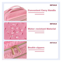 Nouveau grand sac de voyage de toilette de maquillage avec crochet de suspension rotatif à 360 degrés sac éponge de lavage de toilette à quatre volets étanche personnalisé