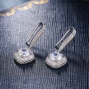 Eleganti Orecchini Quadrati con Pietre Scintillanti per Donne, Orecchini a Perno alla Moda per Uso Quotidiano e Feste, Gioielli all'Ingrosso - Product Image 2