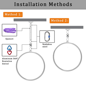Aro de Yoga aéreo de Lyra, de alta calidad, de acero inoxidable, 80cm-95cm, para hacer ejercicio - Product Image 3