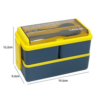 Boîte à lunch en plastique avec sac isotherme, boîte à lunch bento compatible micro-ondes, récipient alimentaire sans BPA, ensemble de boîtes à lunch en plastique