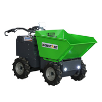KONSTANT 300 kg Mini Elektrischer 4x4 Dumper 1600 W Baustellen-Klein-Hydraulik-Motorschubkarre Radlader Beton-Power-Buggy Minidumper