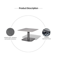 Artie Mobilier de patio design moderne de haute qualité Table d'extérieur en métal Mobilier d'extérieur de Guangzhou Table d'appoint d'extérieur