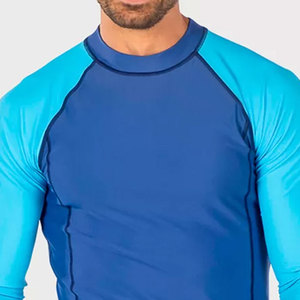 Rashguard Homme Manches Longues Respirant Écologique Anti-Bactérien Séchage Rapide Spandex/Nylon Coupe Ajustée Sans Coutures Thermocollé Entraînement - Product Image 4