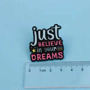 Shmik inspirant Slogan lettres juste croire <span class=keywords><strong>en</strong></span> vos rêves émail métal drôle épinglettes broches Badges bijoux - Product Image 4