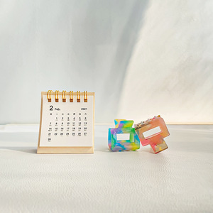 Nouvelles pinces à cheveux rectangulaires tendance coréennes 2026 en acétate de cellulose de 3,5 cm, couleur bonbon personnalisée, pour filles, usage quotidien - Product Image 4