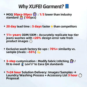 XUFEI <span class=keywords><strong>Jeans</strong></span> Originali da <span class=keywords><strong>Uomo</strong></span> in Denim Grezzo Giapponese Selvedge, Design Vintage Personalizzato, Vestibilità Larga e Dritta, Colore Indaco Scuro - Product Image 5