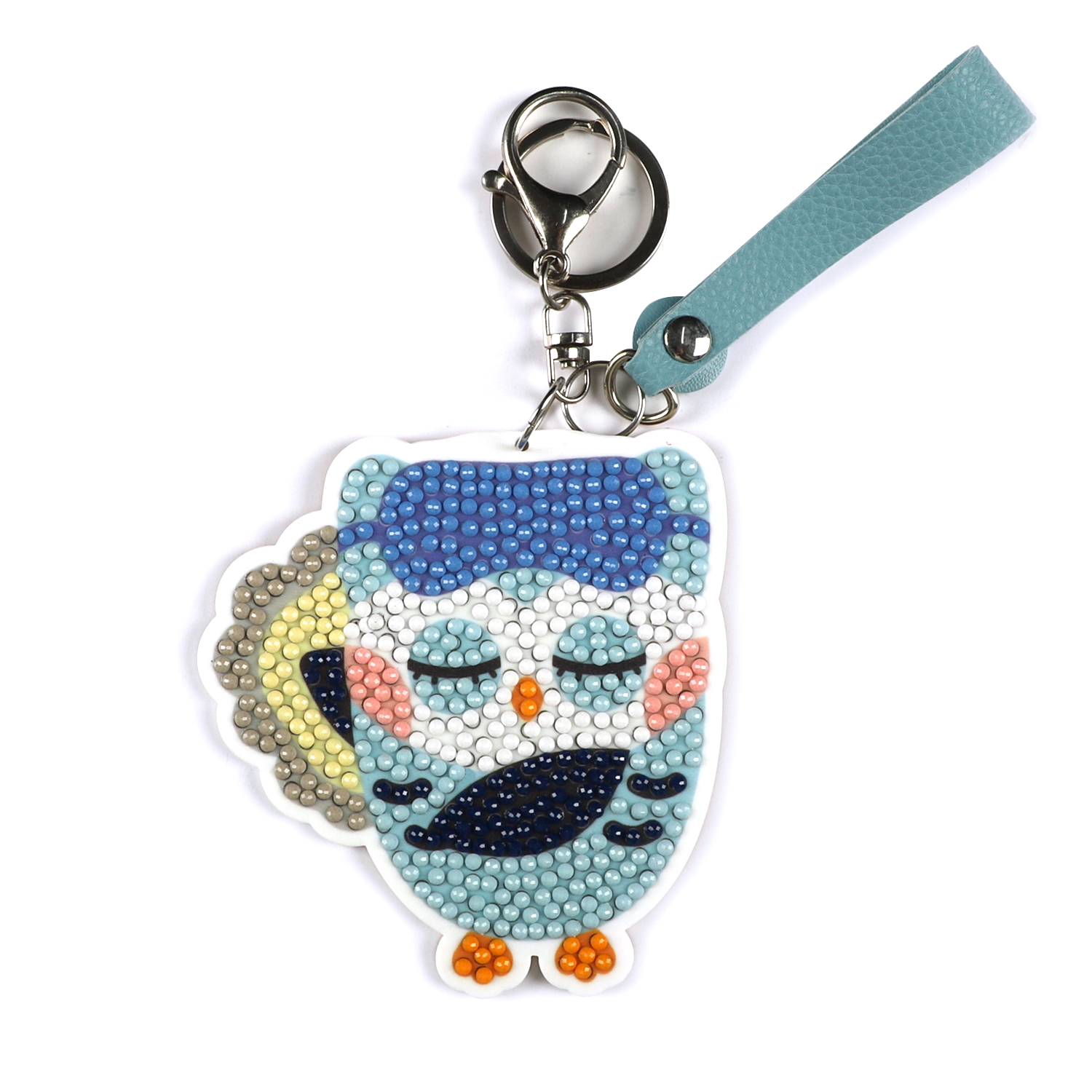 Hibou endormi bleu