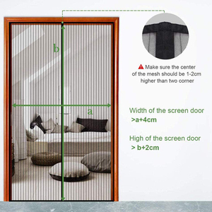 Cortina de pantalla de <span class=keywords><strong>malla</strong></span> de <span class=keywords><strong>puerta</strong></span> de pantalla magnética de poliéster de alta calidad <span class=keywords><strong>con</strong></span> imanes - Product Image 3