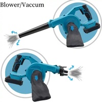 Souffleur et aspirateur à batterie au lithium 21V à double usage, machine à souffler les feuilles de jardin, collecteur de plastique DIY, collecteur d'aspiration