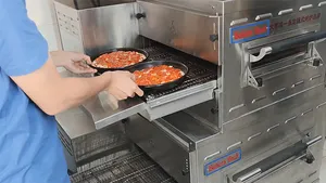 Forno per pizza con trasportatore automatico elettrico commerciale all'ingrosso per ristorante