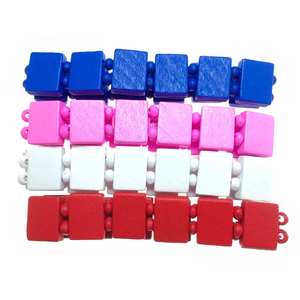 Pulsera de panel en blanco de madera para icono Santo religioso Pulsera de pieza cuadrada de madera <span class=keywords><strong>Rosario</strong></span> Pulsera elástica - Product Image 6