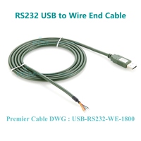 Cable Convertidor USB a RS232 con Blindaje Trenzado, Cubierta de PVC, Chipset FTDI FT232R de 5V, Cable Serial USB con Conductor de Cobre Puro