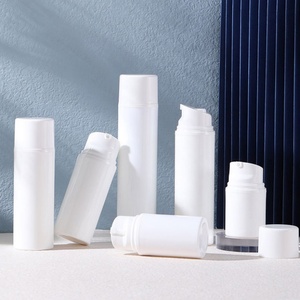 Custom Logo Airless Vacuum Cosmetic <b>Pump</b> <b>Bottle</b> White Plastic 150ml for Beauty Packaging 30ml 50ml 80ml 100ml 120ml 150ml - Product Image 1