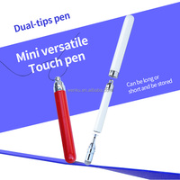 Stylet multifonctionnel à écran tactile, peut être un stylet long ou court, avec pointe à disque, avec cordon de suspension, pointe en maille pour téléphone portable