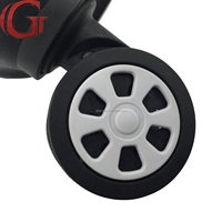 Roues de valise en plastique et caoutchouc bon marché directement de l'usine, pièces de roues multidirectionnelles lisses et silencieuses à 360 degrés, accessoire de valise