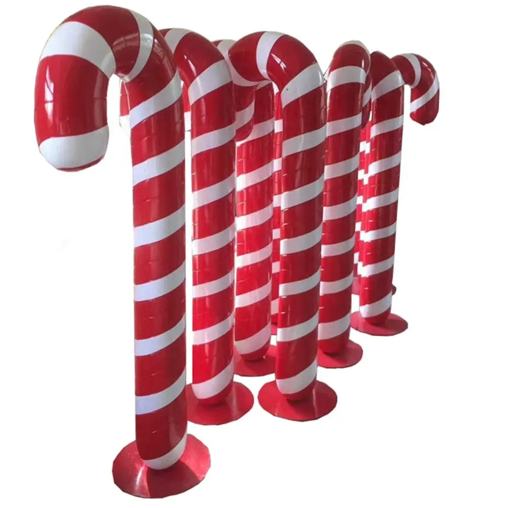 큰 다채로운 섬유유리 사탕 지팡이 2018 크리스마스 장식