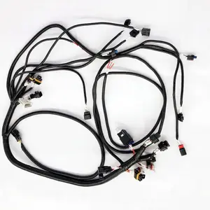 OEM ODM Custom18AWG 12CM GXL Cable auto wiring harness with H11 H8 DT DTP connectors kit for car