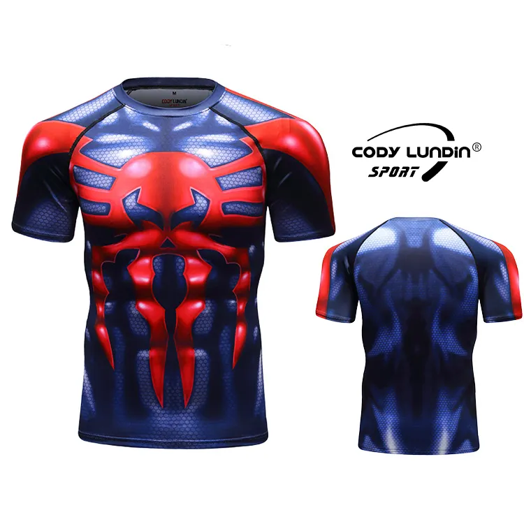 T-shirt manches courtes pour hommes, col rond, de bonne qualité, spiderman,