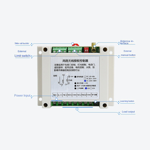 รีโมดูลตัวรับสัญญาณรีโมตไร้สาย RF AC100V-240V ส่งสัญญาณ433MHz สวิตช์ควบคุมระยะไกลแบบไร้สายทำจากพลาสติกอเนกประสงค์ - Product Image 3