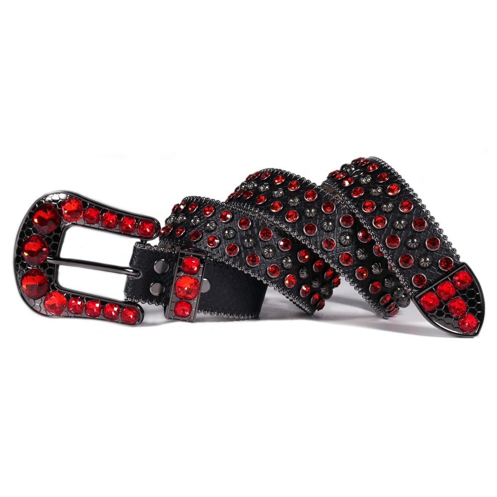 New Style Wholesale Fashion Big Buckle Rhinestone Belt Bling  display picture 3