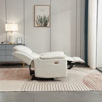 Moderner Elektrischer Leder-Schlafsofa mit Dreh- und Schaukelfunktion, Relaxsessel für das Wohnzimmer