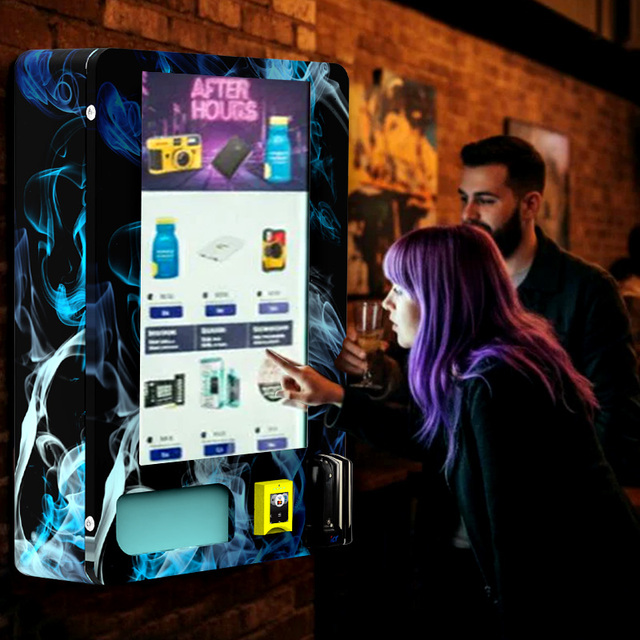 Smart Wall-Mounted Vending Machine for bar with 32-Inch Touchscreen Tobacco QR Code SDK Token Payment & Remote Monitoring