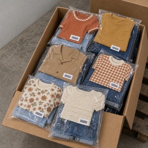 Ensemble d'été surplus : Haut et Jean pour Garçons et Filles, Tenue en Denim Deux Pièces, Styles Mixtes, Vêtements en Gros, Tailles Assorties - Product Image 1