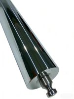 Rouleau en aluminium chromé miroir BT035 |   Rouleau de guidage industriel à surface chromée dure réfléchissante, personnalisé OEM