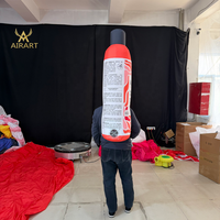 Sac à dos publicitaire gonflable portable de 1,2 m pour costume de bouteille et emballage cosmétique