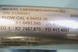 เซ็นเซอร์วัดการไหลของมวลแบบคอริโอลิส Mi*cro Mo*tion CMF025 M314NRAAEZZZ 9-Wire ขนาด DN6 1/4'' ผลิตจากสแตนเลส 316L คุณภาพสูง - Product Image 3