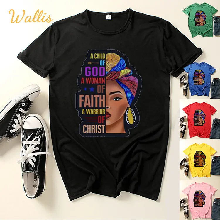 Top De Mujer Fashion Funny Personnalised African Black Girl History Month Tees Female Melanin 100 Polyester T Shirts Ladies Tops