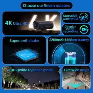 Nuovo Registratore Ultra HD 4K per Bici e Moto 2026, Registrazione Esterna con Batteria da 2200mAh per 10 Ore, Ideale per <span class=keywords><strong>Video</strong></span> YouTube - Product Image 6