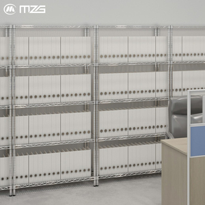 MZG Factory Direct Heavy Duty Carbon Steel <b>Wire</b> <b>Shelving</b> System Multi-Tier Storage <b>Rack</b> for Commercial Office Document Files - Product Image 2