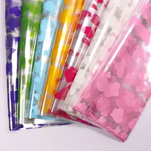 Cellophane Printed Plastic Paper Christmas Clear Apple Paper Gift Flower Packaging Paper