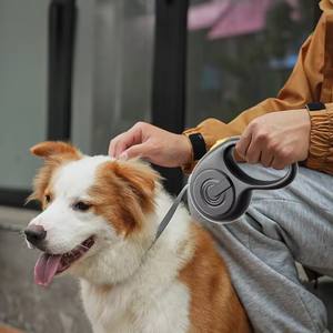 Elepet cane nero che cammina guinzaglio automatico con serratura e Semi Eco Friendly senza groviglio 3 m5m nastro forte medio freno con una mano - Product Image 6