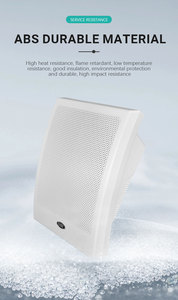 Altavoz de montaje en pared, material duradero ABS, cubierta de filtro de aire de metal antioxidante para taller, <span class=keywords><strong>restaurante</strong></span> - Product Image 3