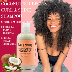 Champú para el Cuidado del Cabello de Marca Privada OEM, Champú para Cabello Rizado con Coco e Hibisco, Proteína de Seda, Aceite de Neem, Hidrata, Define y Engrosa el Cabello Rizado - Product Image 2