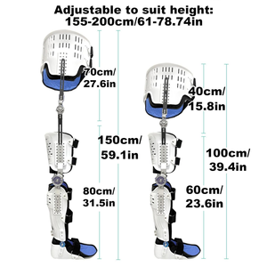 <span class=keywords><strong>Orthèse</strong></span> de jambe HKAFO bilatérale avec articulations de hanche, genou et cheville réglables multi-angles pour un soutien de stabilité complet - Product Image 6