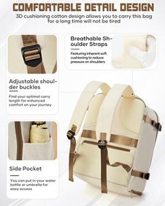 Mochila <span class=keywords><strong>de</strong></span> Viaje Impermeable <span class=keywords><strong>de</strong></span> 40x30x20cm, 30-35L, Aprobada para Vuelos, Equipaje <span class=keywords><strong>de</strong></span> Mano para Debajo del Asiento/en la <span class=keywords><strong>Cabina</strong></span>, Compatible con Portátiles <span class=keywords><strong>de</strong></span> 15.6 Pulgadas, con Compartimento para Zapatos - Product Image 4