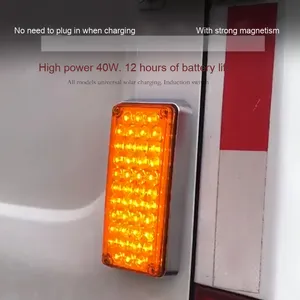 Xe buýt trường học <span class=keywords><strong>LED</strong></span> nhấp nháy ánh sáng xe sạc cảnh báo ánh sáng chống va chạm phía sau xây dựng gian hàng cứu hộ tự động điện tử màu đỏ màu xanh - Product Image 4