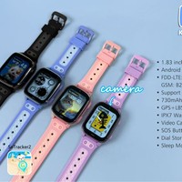 Montre connectée pour enfants D57 avec écran carré IPS, carte SIM 4G, GPS+LBS+WIFI, appel vidéo
