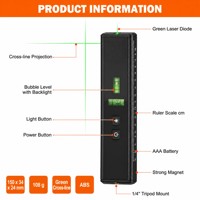 Niveau laser croisé vert portable, 2 lignes 90° °   Outil de marquage, ODM acceptable pour la construction intérieure et la rénovation de la maison